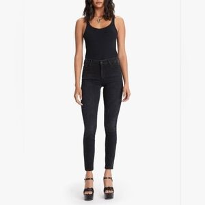 Mother Denim High Waisted Looker Jeans Blackbird 27
